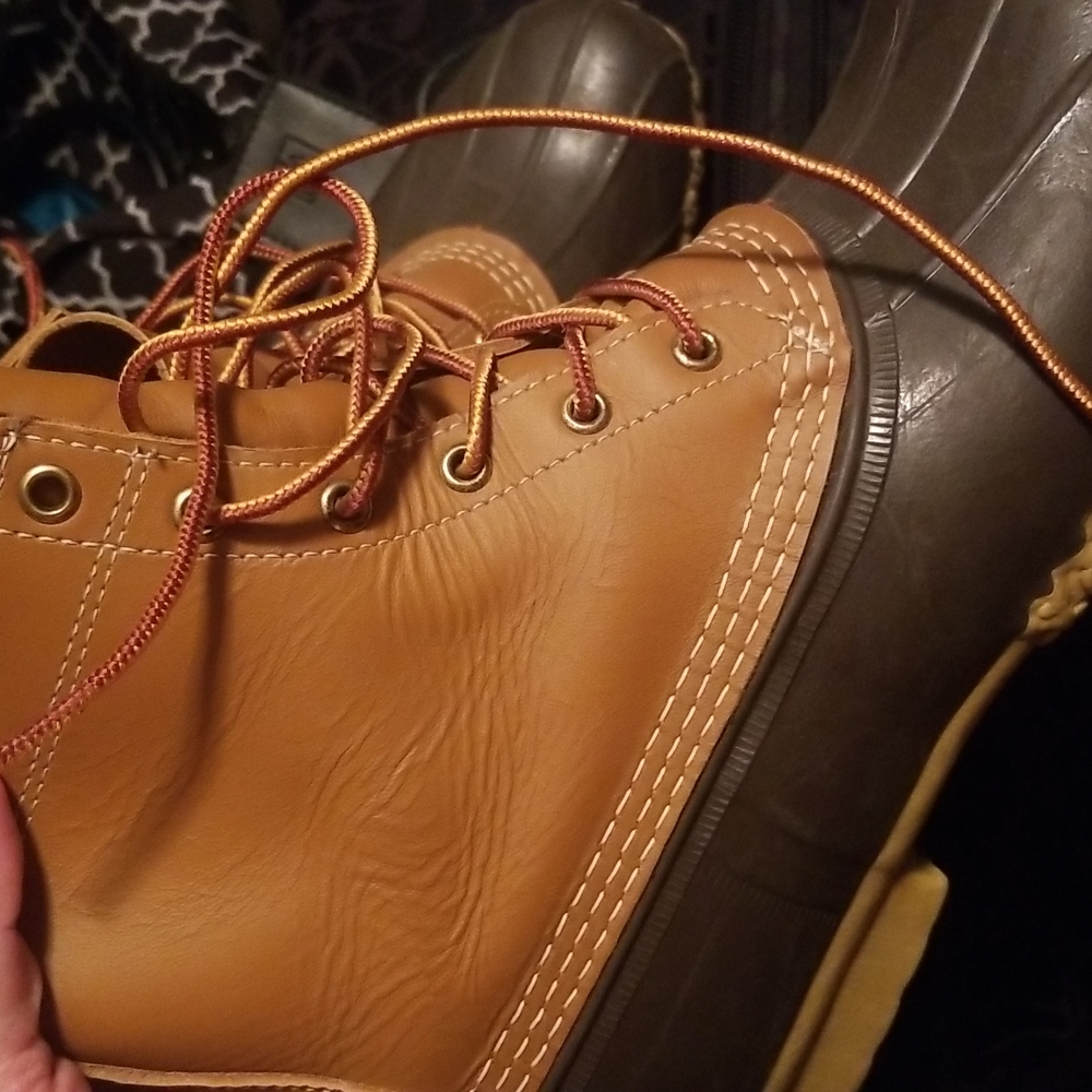 L.L. Bean 8" Duck Boots Brown Tan 10M Mens - Picture 3 of 8